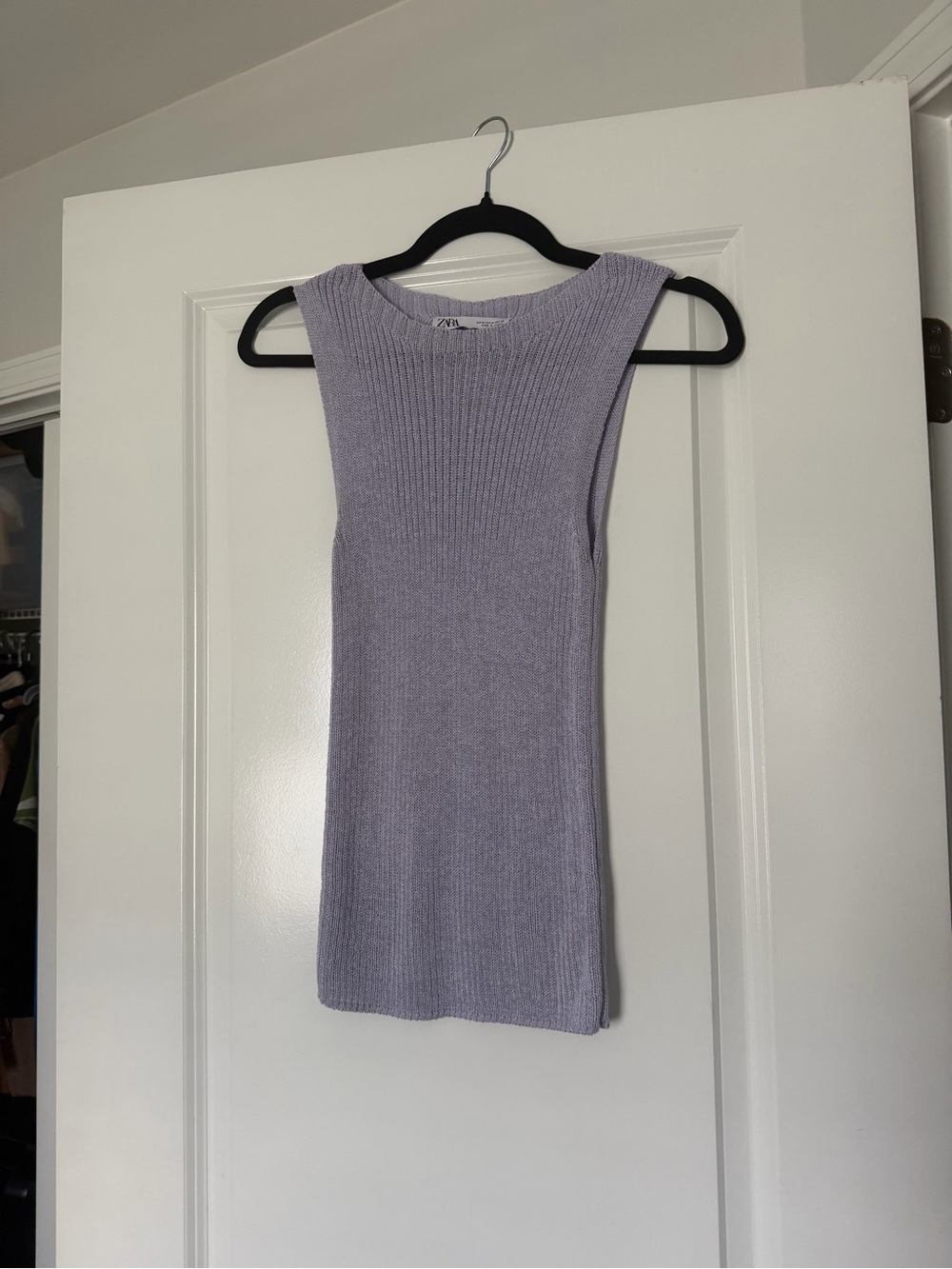 Zara Ribbed Knit Tank Top - Lavender